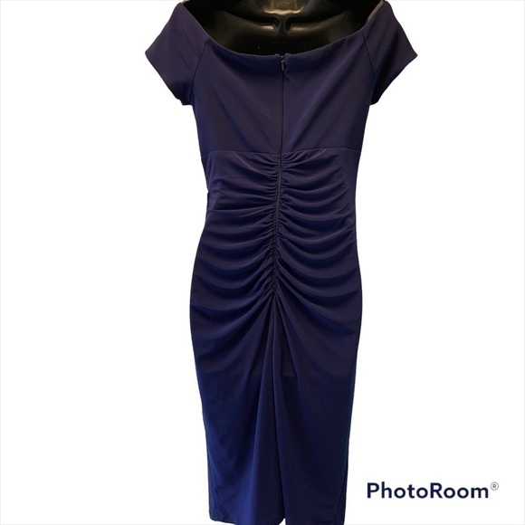 𝅺xscape Off the Shoulder Sheath Dress NWT Size 8 - Picture 4 of 13